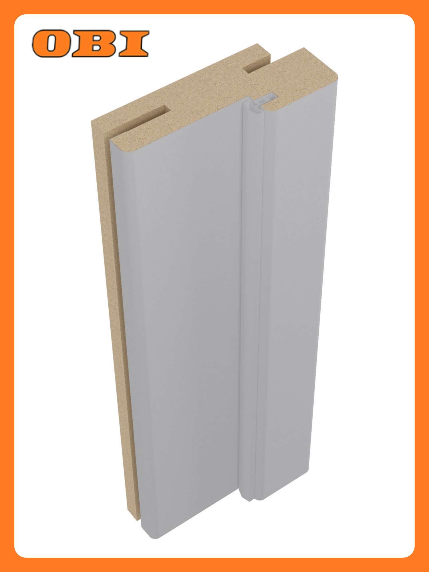 Дверная коробка BELWOODDOORS МДФ телескоп светло-серая с уплотнителем