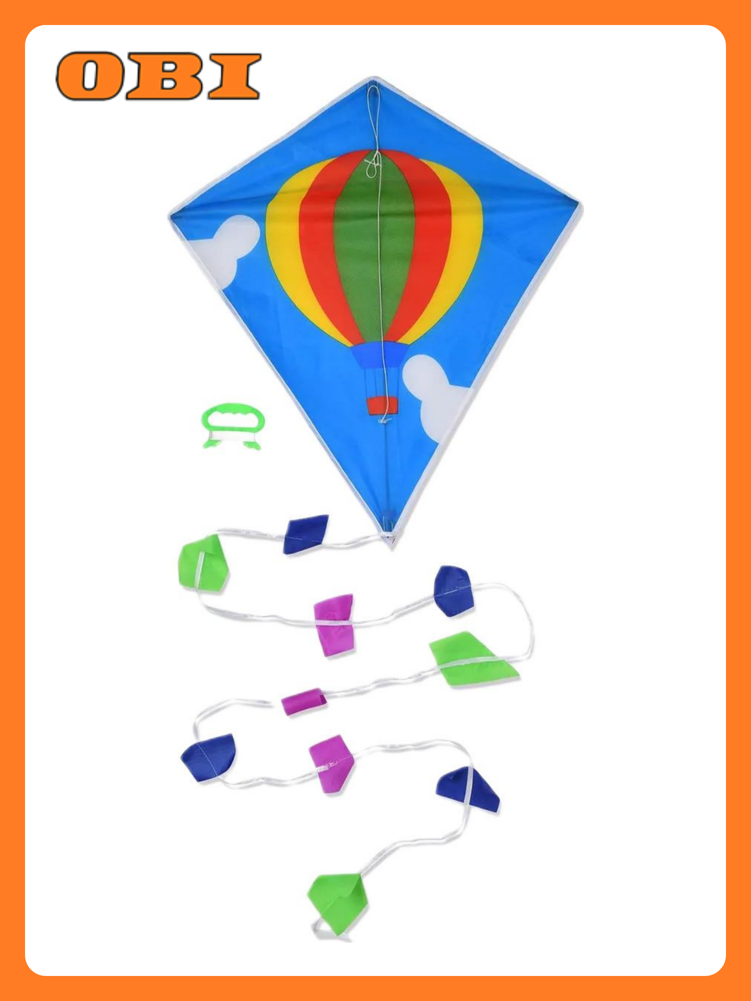 Воздушный змей Devik с леером 30м полимер/текстиль голубой