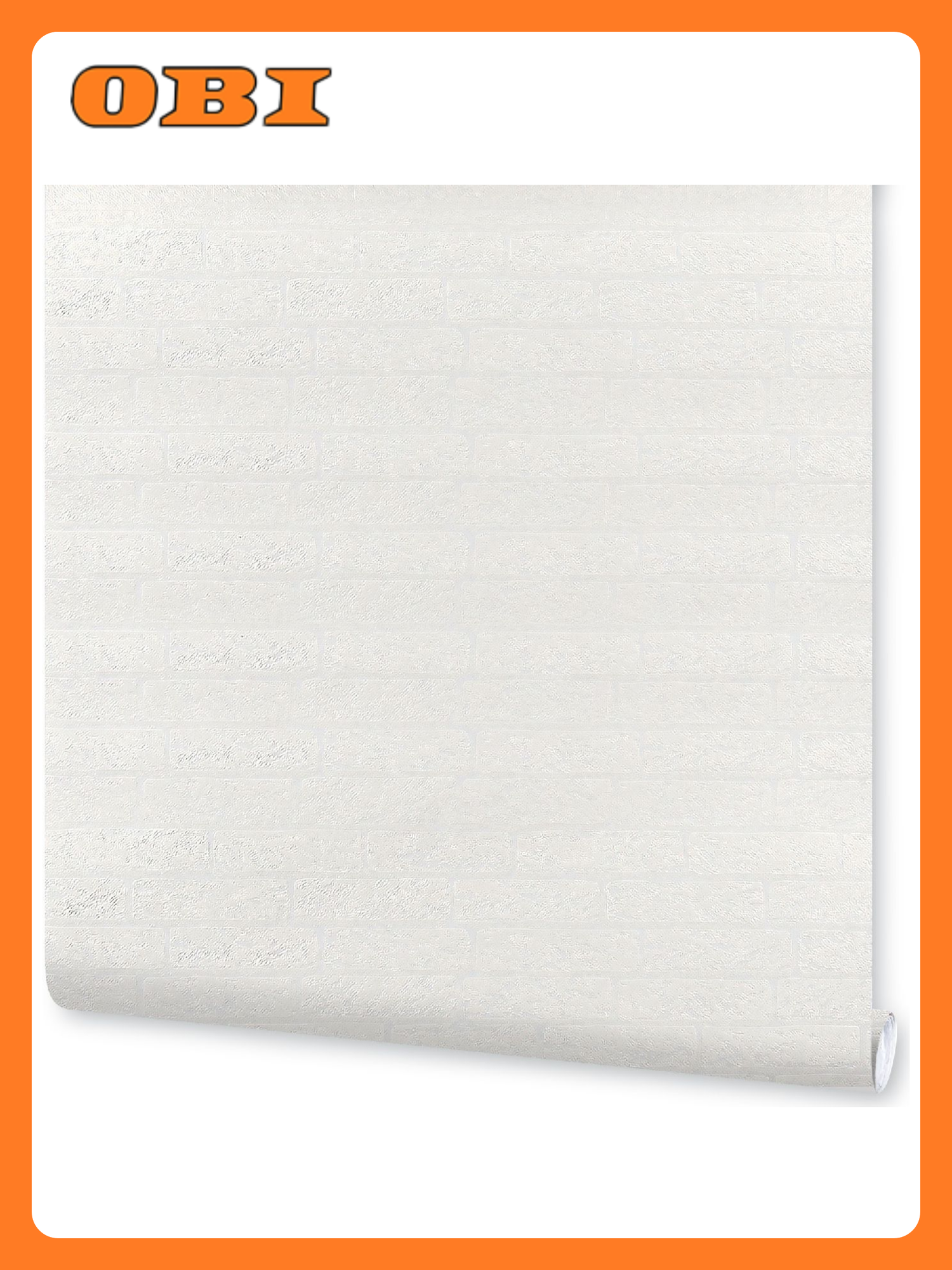 Обои флизелиновые Vilia wallpaper Кирпичи под покраску 106х10 м белый