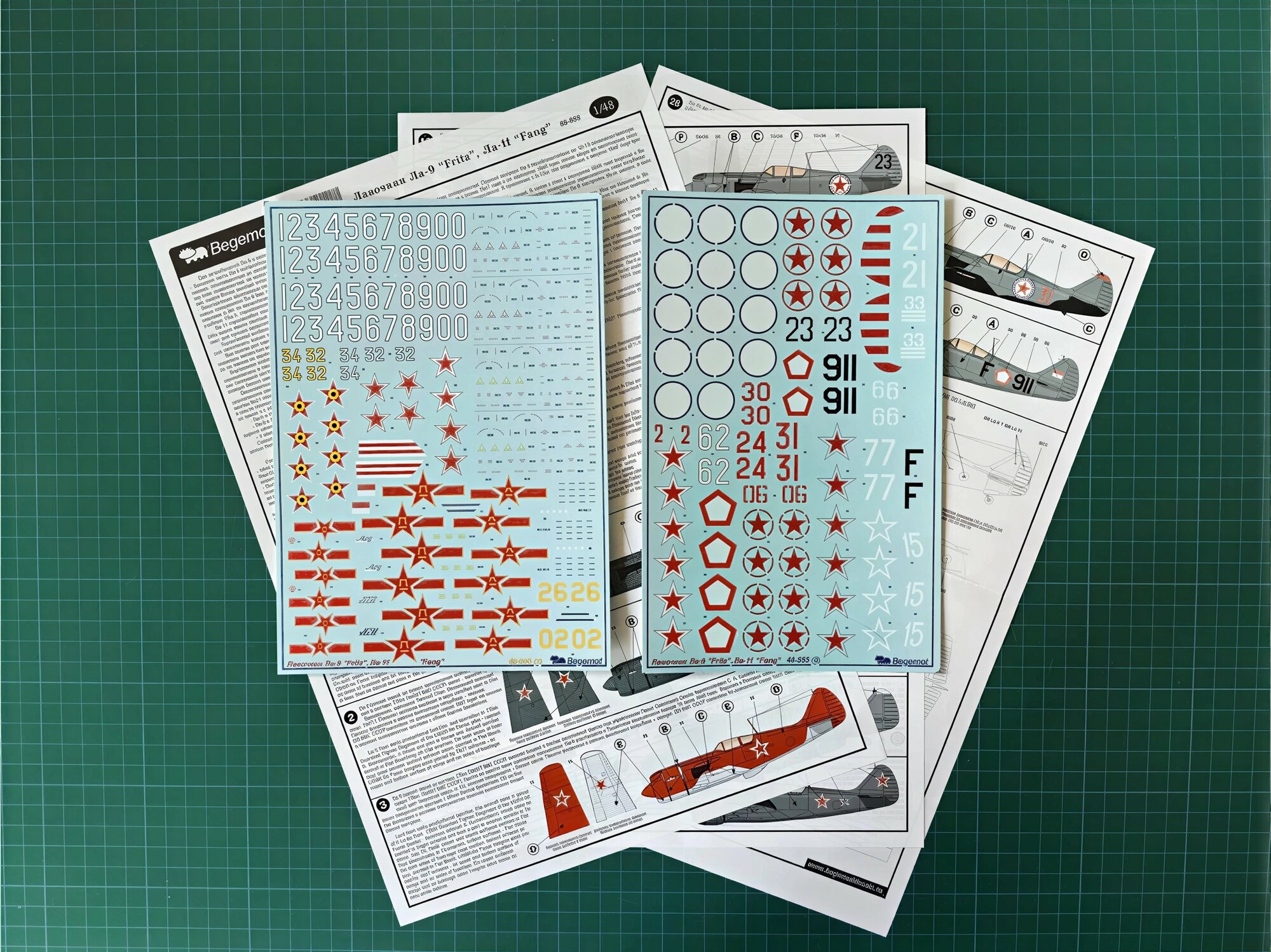 Декаль Лавочкин Ла-9(11). Масштаб 1:48 — фото 1