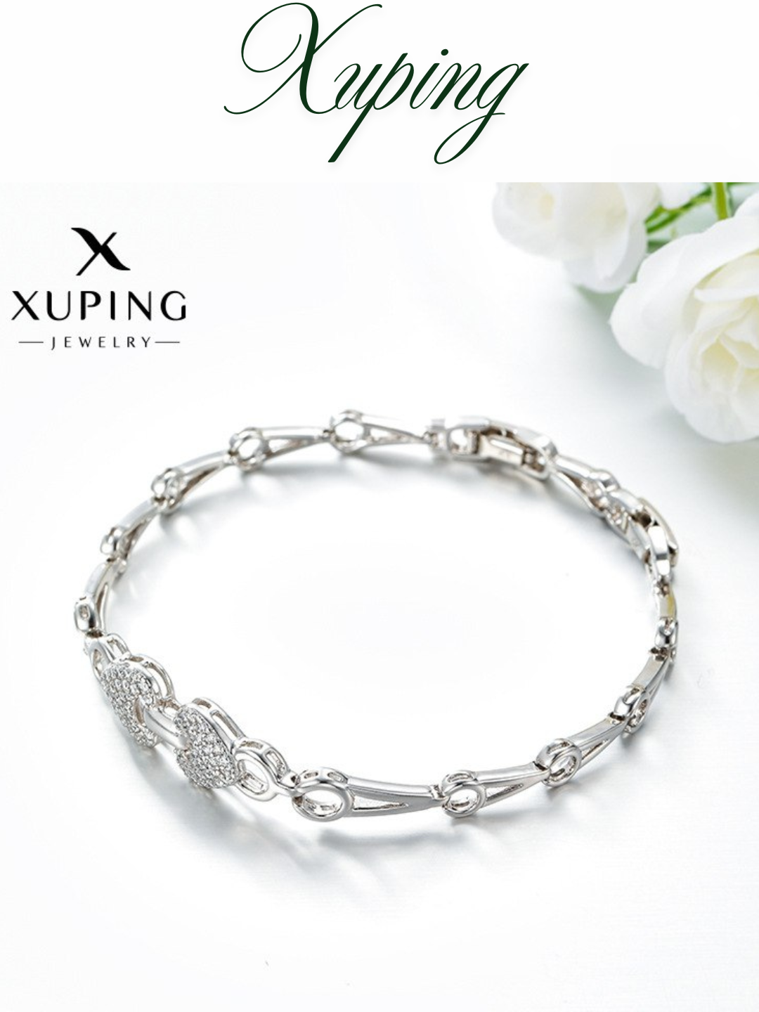 Жесткий браслет, металл, 1 шт., размер 19 см, размер one size, диаметр 19 см, grey — фото 1