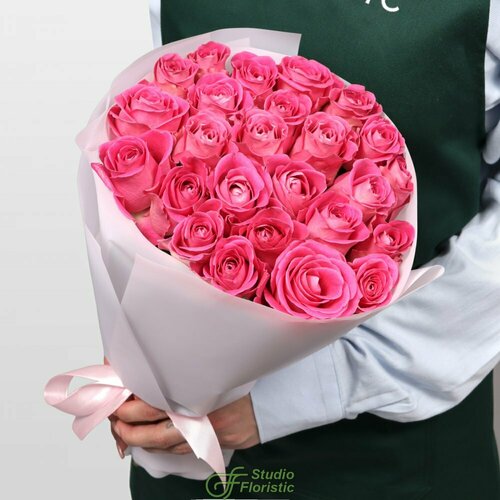 фото Букет роз "кения розовая" 25 шт studio floristic