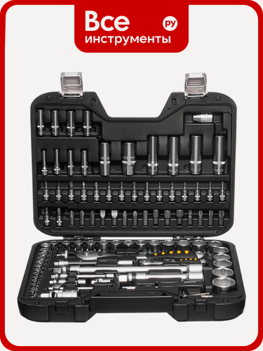 Изображение товара Набор инструментов 94 предмета 1/2", 1/4" Inforce, Сталь Cr-V, Профессиональный, 06-07-10