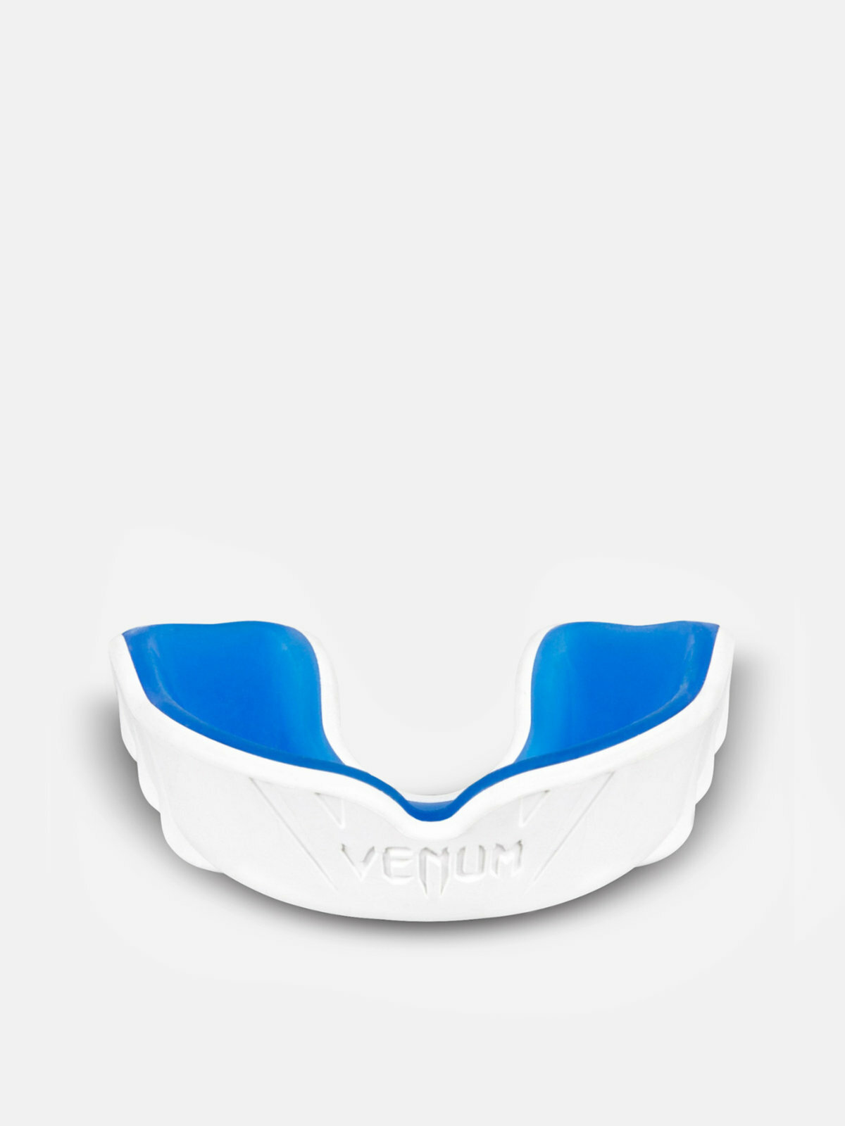 Капа боксерская Venum Challenger White/Blue, чехол в комплекте