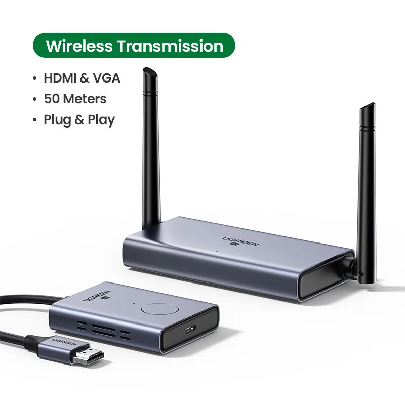 Беспроводной HDMI удлинитель Ugreen, до 50 м, Receive and Transmit
