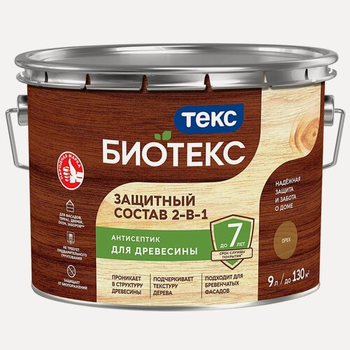 Изображение товара Антисептик биотекс состав 2 в 1 орех 9л текс 161549