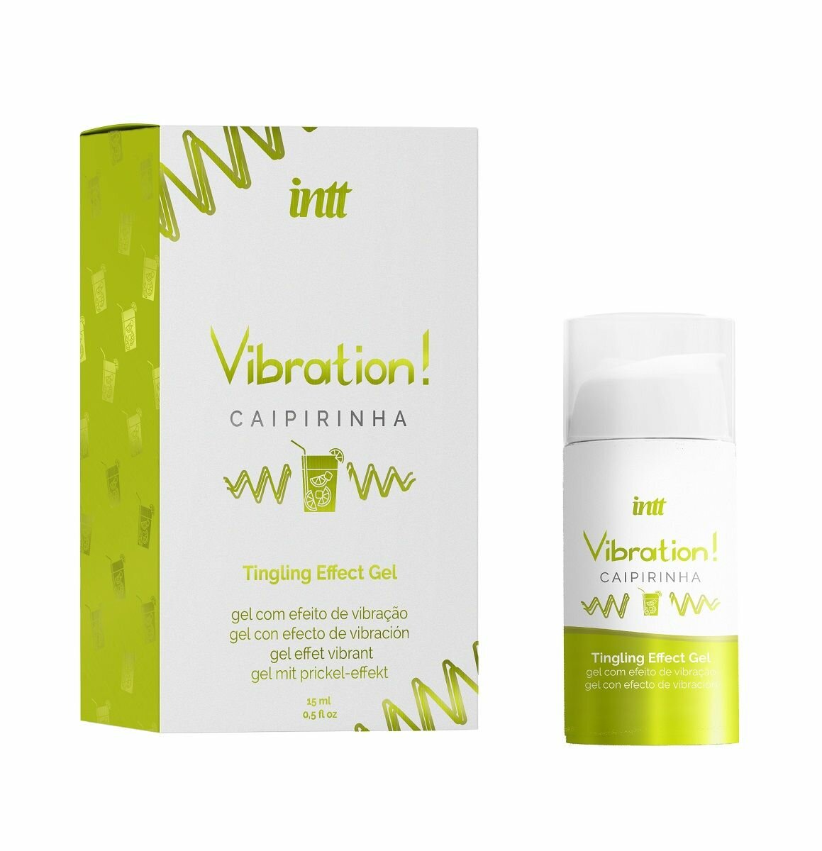 Увлажняющий гель жидкий вибратор Vibration Caipirinha, 15 мл