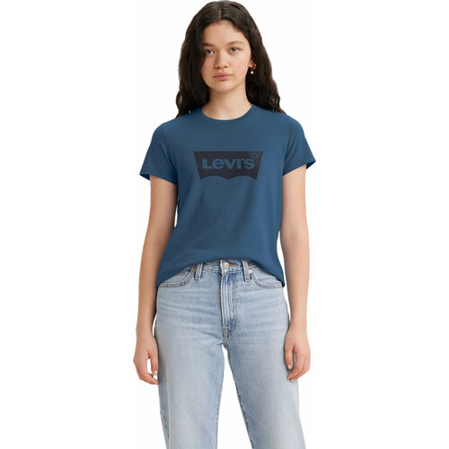 фото Футболка levi's women the perfect tee, размер s, синий