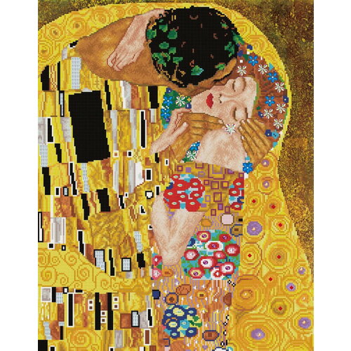 Алмазная мозаика 56х70 в виде свитка Поцелуй Климта без подрамника 5990₽