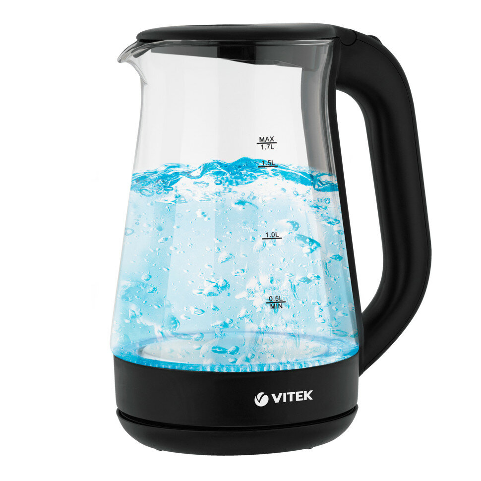 VITEK VT 8803, Чайник электрический 1,7л, 2200Вт, стекло