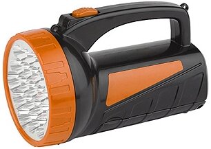 Фонарь-прожектор "Трофи", ручной 19+18 x LED, аккумулятор 4V 2000 MAh, ЗУ 220V