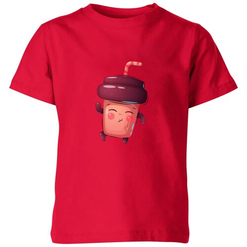 Футболка Us Basic, размер 4, красный женская футболка танцующий стаканчик кофе 2xl темно синий