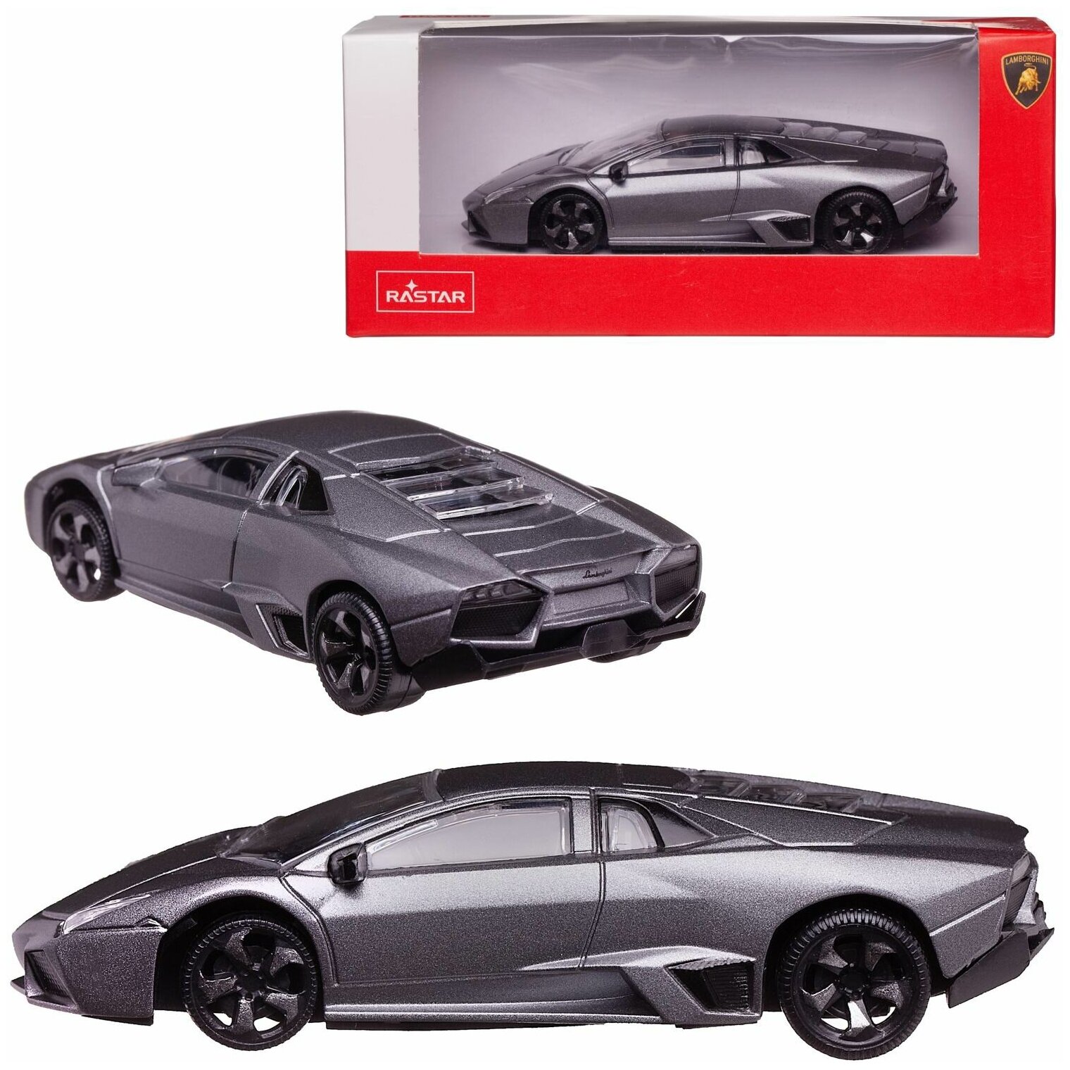 Машина металлическая 1:43 scale Lamborghini REVENTON, цвет серый