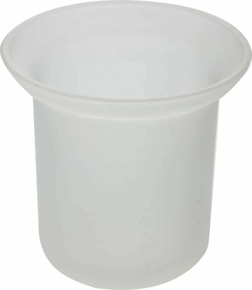 фото Стакан для ершика, белое матовое стекло
