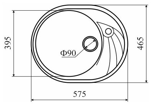 Кухонная мойка Zigmund & Shtain KREIS OV 575 речной песок