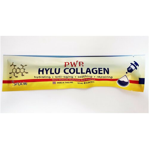 Концентрированная сыворотка гиалуроновой кислоты с коллагеном PWP Hylu Collagen Sericin, 10 мл.