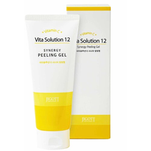 Jigott Пилинг-гель для лица / Vita Solution 12 Synergy Peeling Gel, 180 мл jigott пилинг гель для лица vita solution 12 synergy peeling gel 180 мл