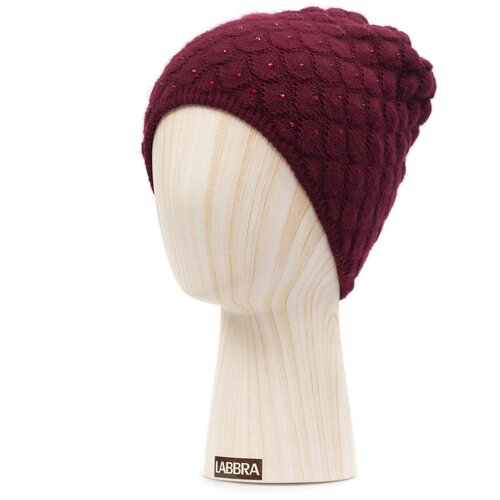фото Шапка женская labbra, one size, бордовый