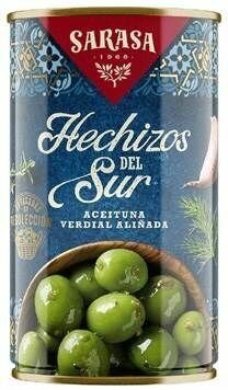 Оливки с косточкой битые Sarasa Эчисос дель сюр 0,37 литра жестяная банка
