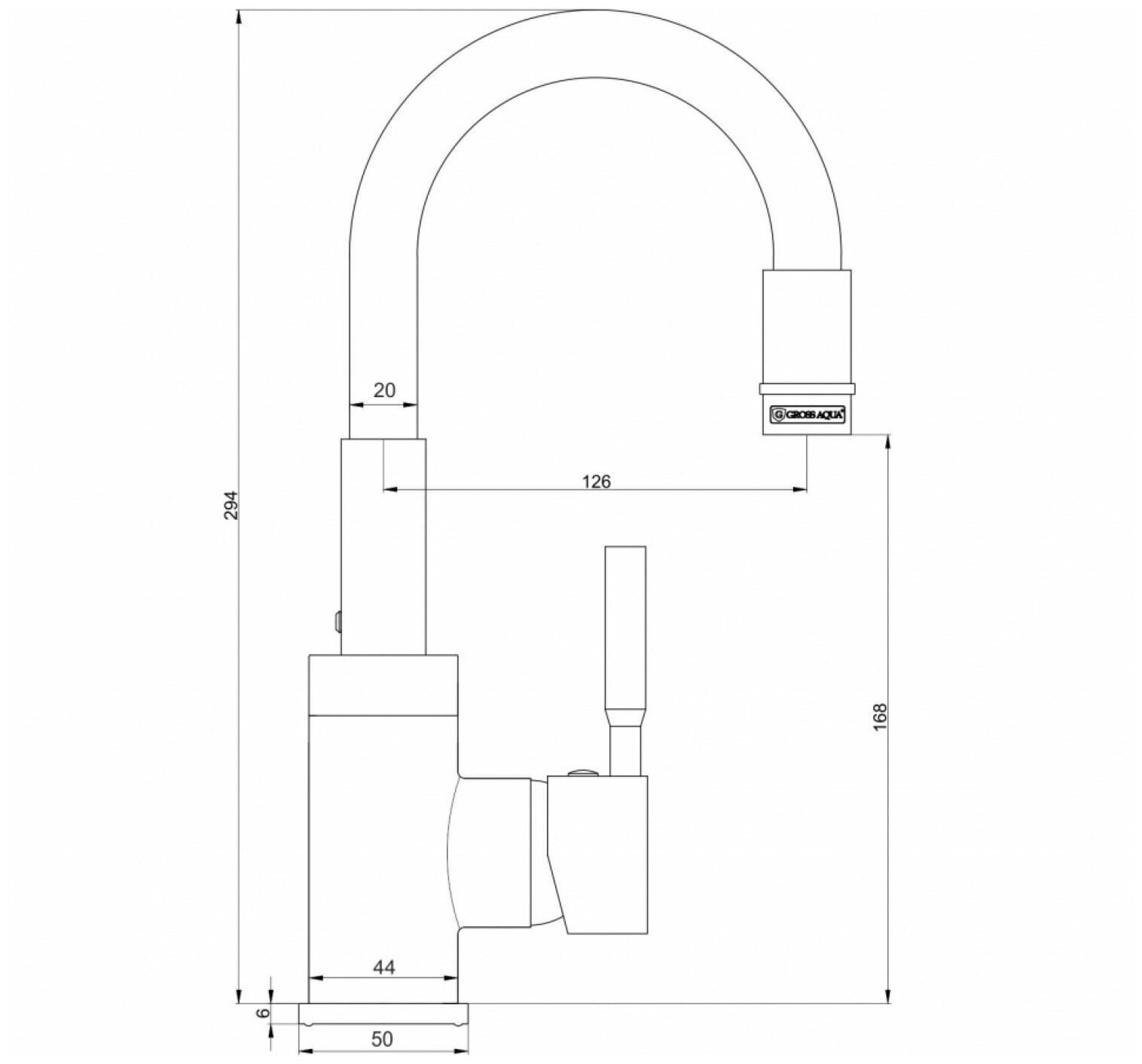 Смеситель для кухни с гибким силиконовым изливом GROSS AQUA ColorFlex, латунь, хром, белый, 3241508W. - фотография № 18