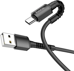 Кабель USB - Type-C HOCO X71 Especial, 1.0м, круглый, 3,0А, нейлон, цвет: чёрный
