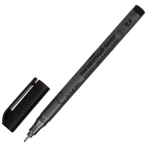 Ручка капиллярная для черчения ЗХК Сонет линер 04 мм, чeрный, 2341647 2 шт