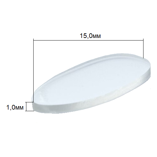Корректирующие накладки OptiTech на оправу очков повышенной комфортности, 1х15 мм, две пары