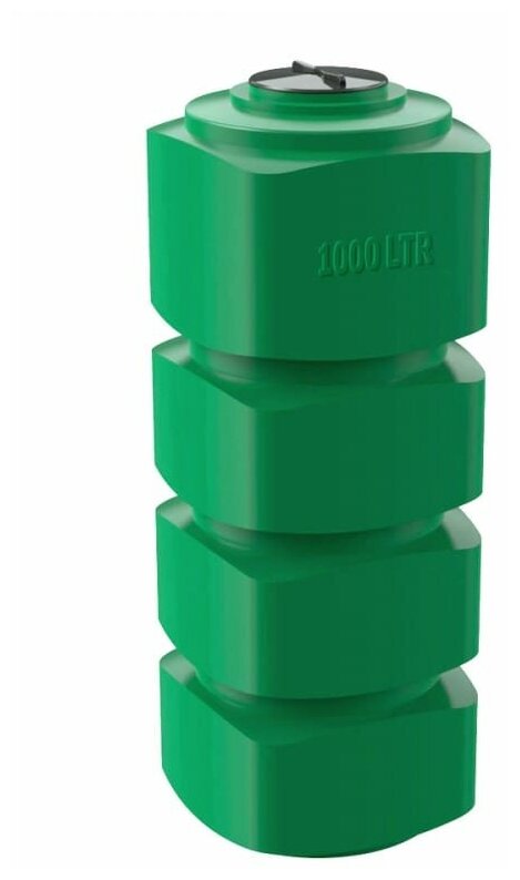 Емкость Polimer group F 1000 литров, зеленая - фотография № 2