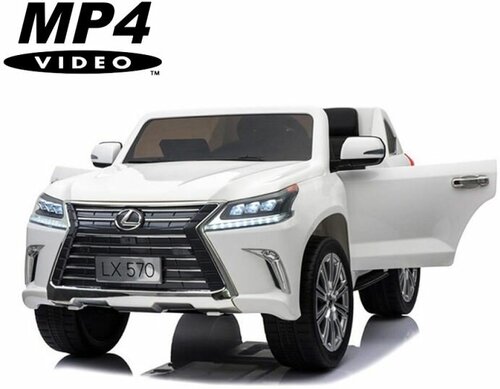 Внедорожники и джипы Dake Детский электромобиль Lexus LX570 4WD MP4 - DK-LX570-WHITE-MP4