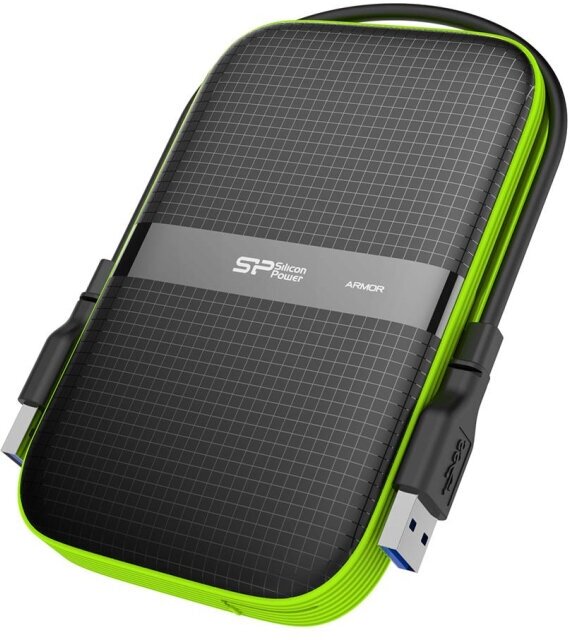 Портативный HDD Silicon Power Armor A60 1 TB USB 3.2, черный, пластик