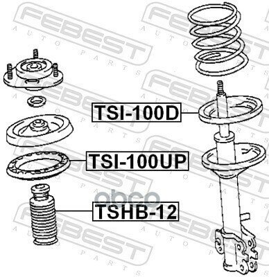 Проставка Пружины Toyota Corolla 91-02 Пер. подв. верх. Febest арт. TSI-100UP