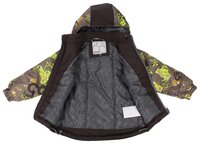 Куртка Huppa размер 116, 531, бежевый с принтом/ коричневый