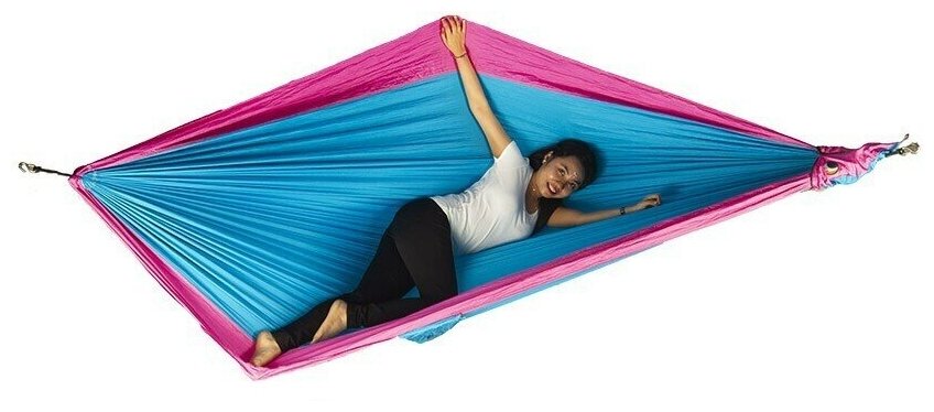 Большой гамак Ticket to the Moon King Size Hammock Aqua/Pink (Гамаки)