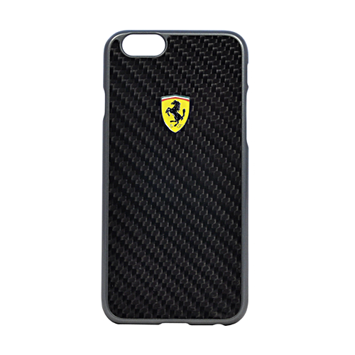 накладка karl lagerfeld k peek a boo hard transparent для iphone 6 6s navy pink Накладка Ferrari Formula One Hard для iPhone 6 / 6s - Real Carbon Black