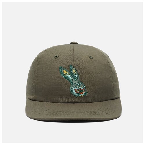 Кепка maharishi Rabbit 6 Panel оливковый, Размер ONE SIZE