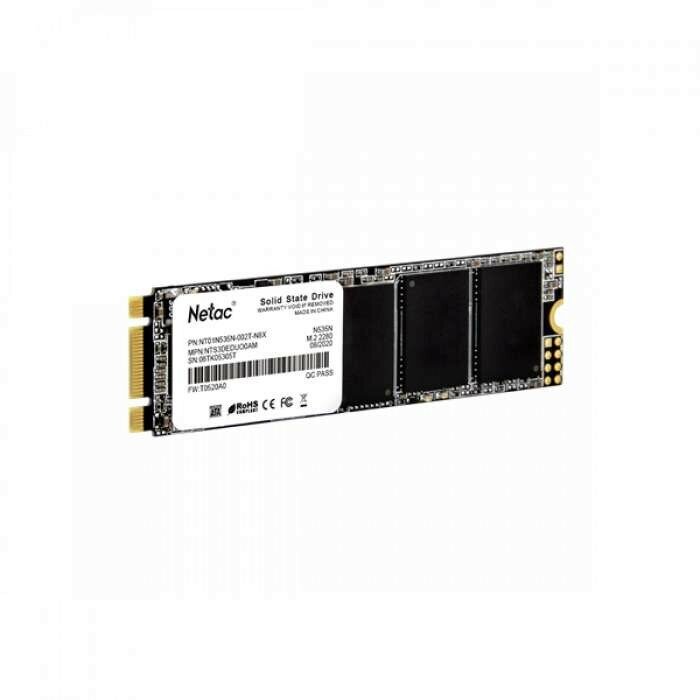 Внутренний SSD-накопитель Netac N535N 2TB M2 2280, SATA-III, 3D TLC, Черный NT01N535N-002T-N8X - фото №4