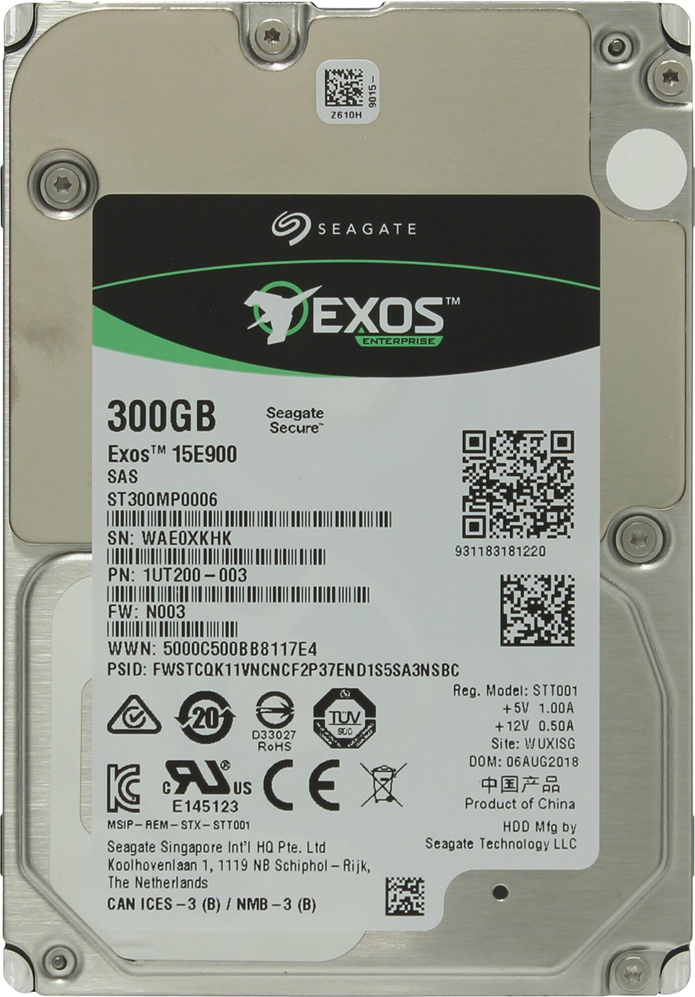 Жесткий диск Seagate Enterprise 300GB 12G 15K 512n SAS 256MB 2.5 [ST300MP0006]