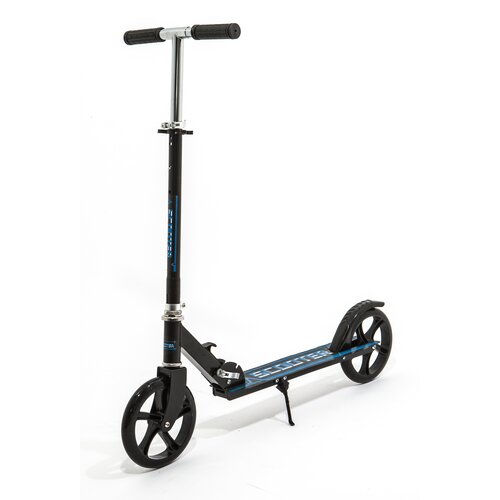 фото Самокат городской двухколесный kc as-001 (колеса 200 мм) черный