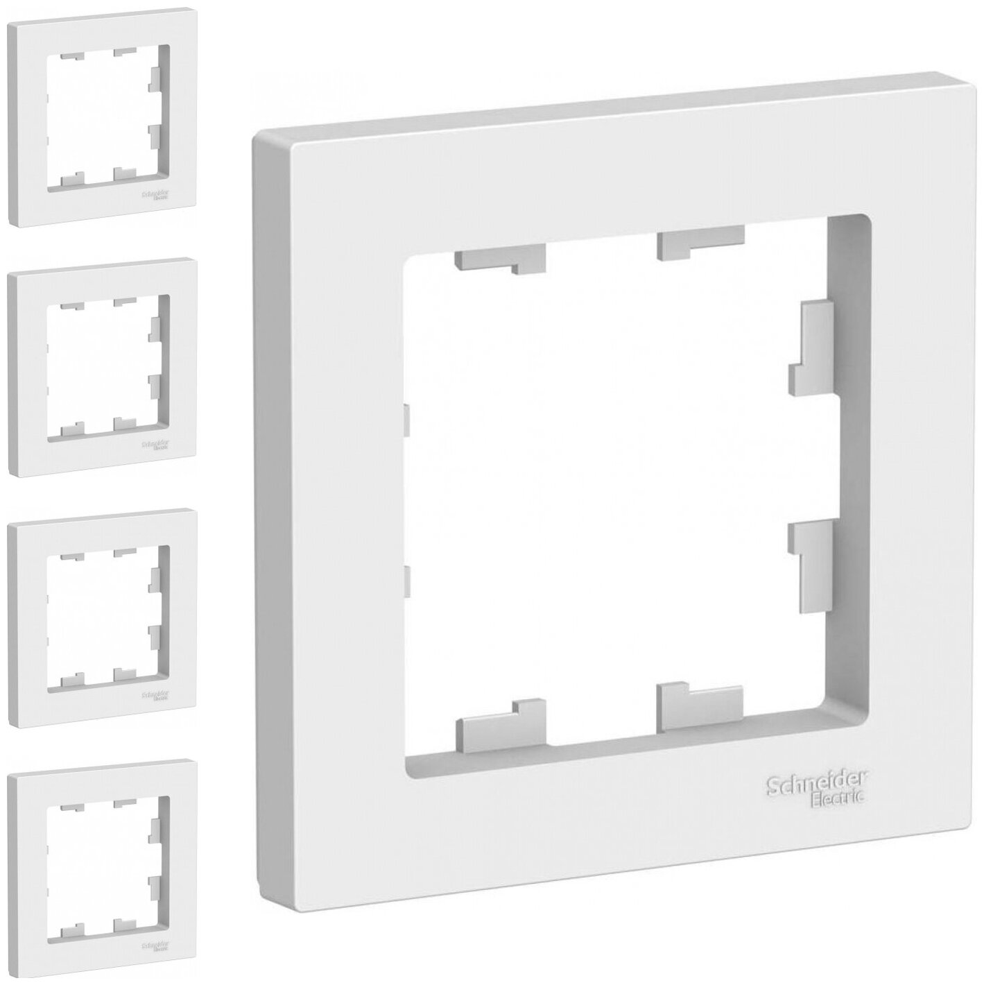 Рамка для розеток 1-м Systeme Electric AtlasDesign белая 3 шт.