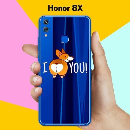 Силиконовый чехол Love Корги на Honor 8X силиконовый чехол love корги на honor 20s