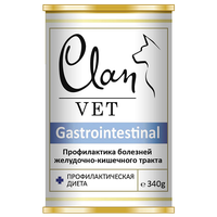 Влажный корм для собак CLAN VET, при болезнях ЖКТ 18 шт. х 340 г