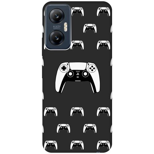 Матовый чехол Controller Pattern для Infinix Hot 20 5G / Инфиникс Хот 20 5Г с 3D эффектом черный матовый чехол avo cardio для infinix hot 20 5g инфиникс хот 20 5г с 3d эффектом черный