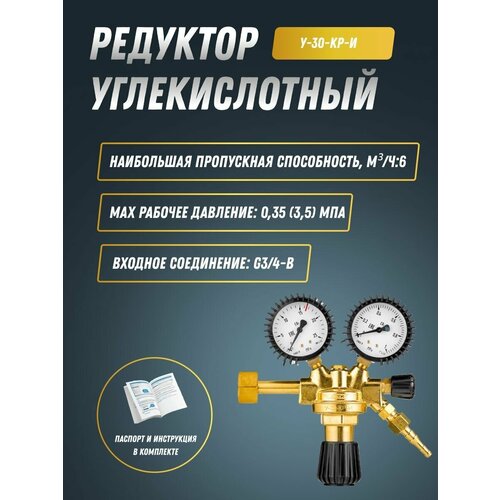 Редуктор углекислотный У-30-КР-И ПТК 001010405 4694₽