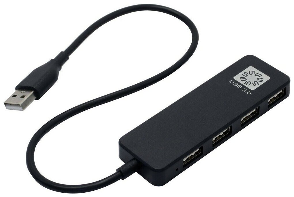 Концентратор USB 2.0 5bites HB24-209BK 4 x USB 2.0 черный