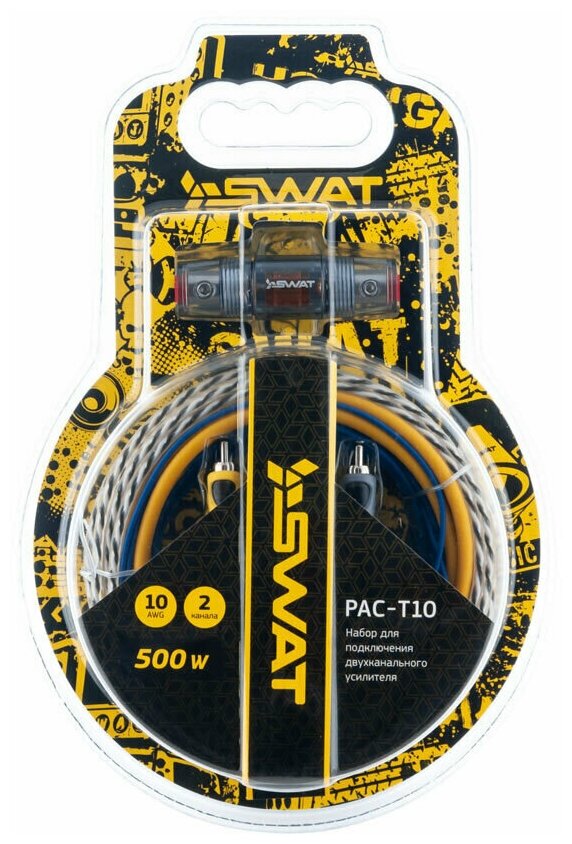 SWAT SWAT PAC-T10 аудио Комплект для подключения 2х канального усилителя SWAT PAC-T10 10GA