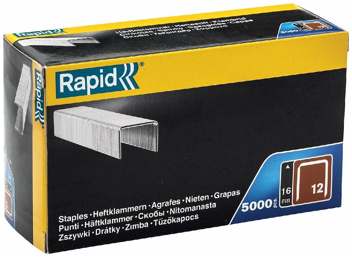 Тонкие широкие скобы RAPID тип 80 16 мм 5000 шт. (40100522)