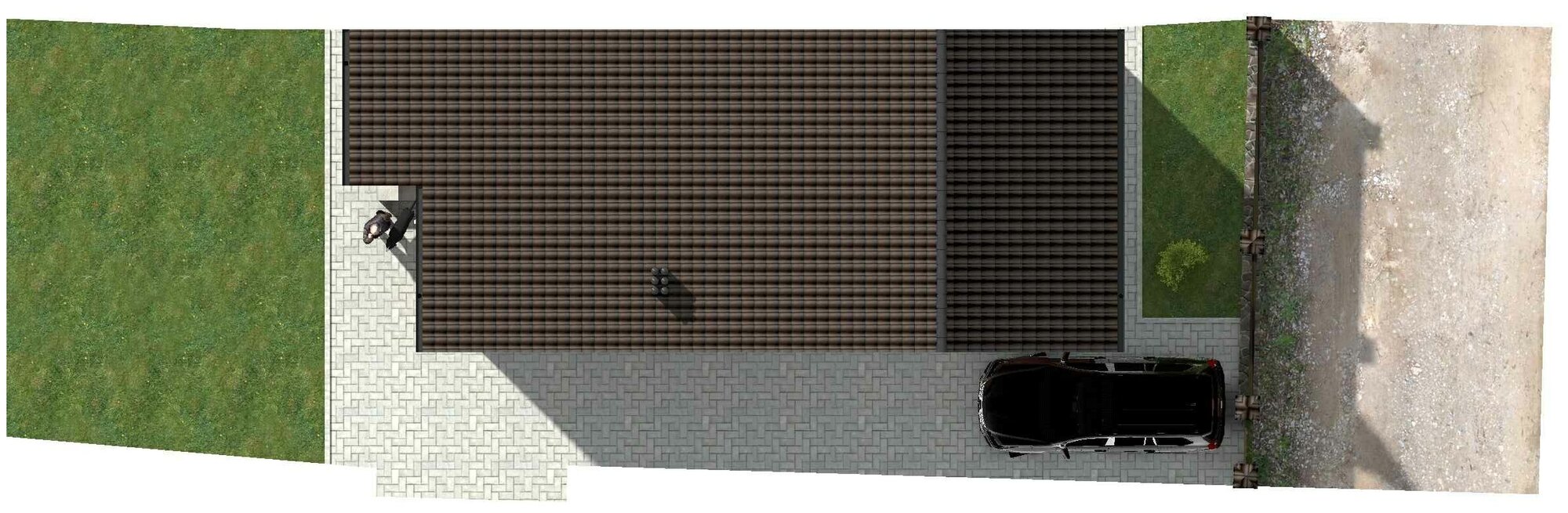 Готовый проект одноэтажного дома без гаража из газобетонного блока с облицовкой из керамического облицовочного кирпича площадью 55,9 кв.м - фотография № 7