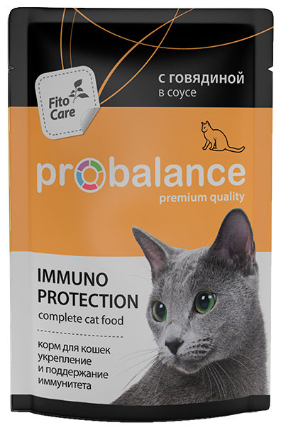 PROBALANCE Immuno Protection Корм для кошек с Кроликом в соусе 85г 25шт