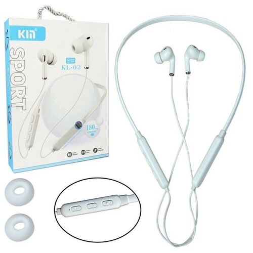 Спортивные наушники Bluetooth с микрофоном KIN KL-02 белый 51700₽