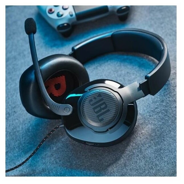Гарнитура игровая JBL Quantum 200, для ПК и игровых консолей, мониторные, черный [jblquantum200blk] - фото №7